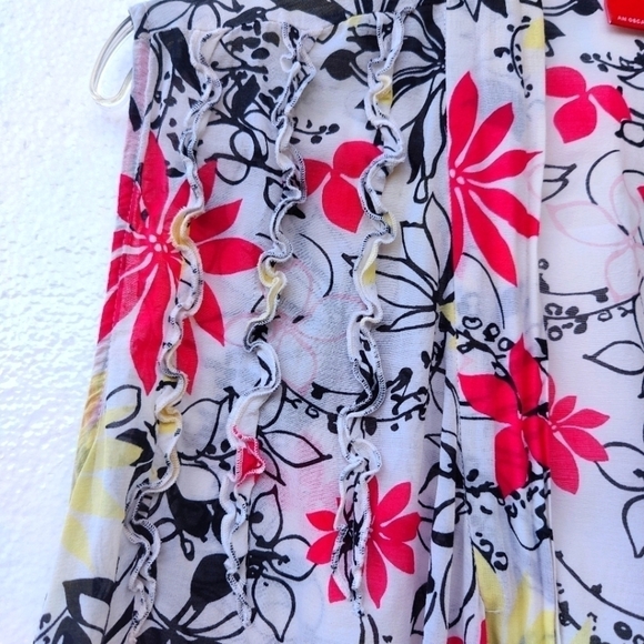 Oscar de la ranta silk blend Chiffon floral top. Size 18 W - Picture 2 of 7